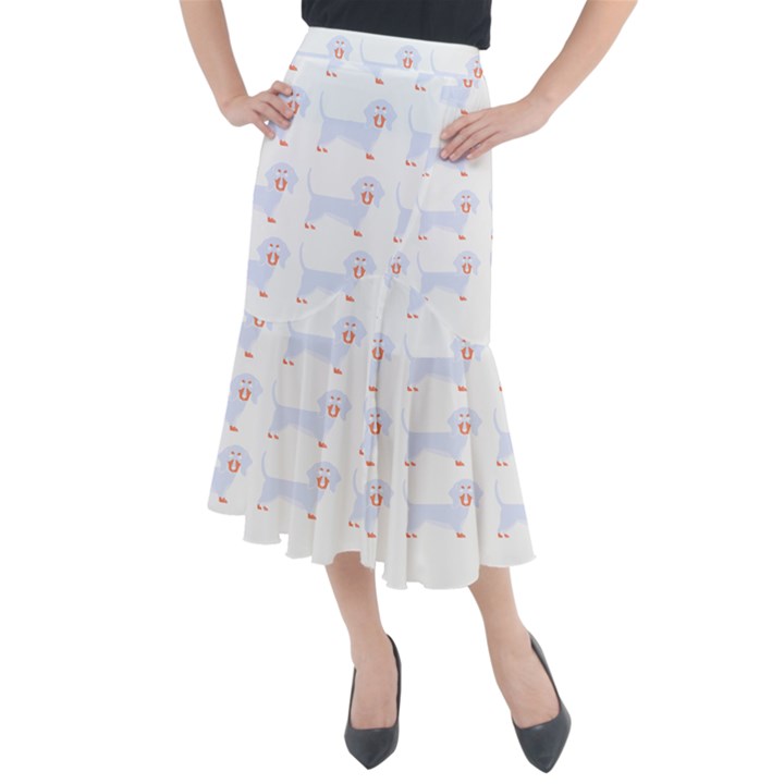 Dachshund Cute Pattern T- Shirt Dachshund Dog Breed Cute Pattern T- Shirt Midi Mermaid Skirt