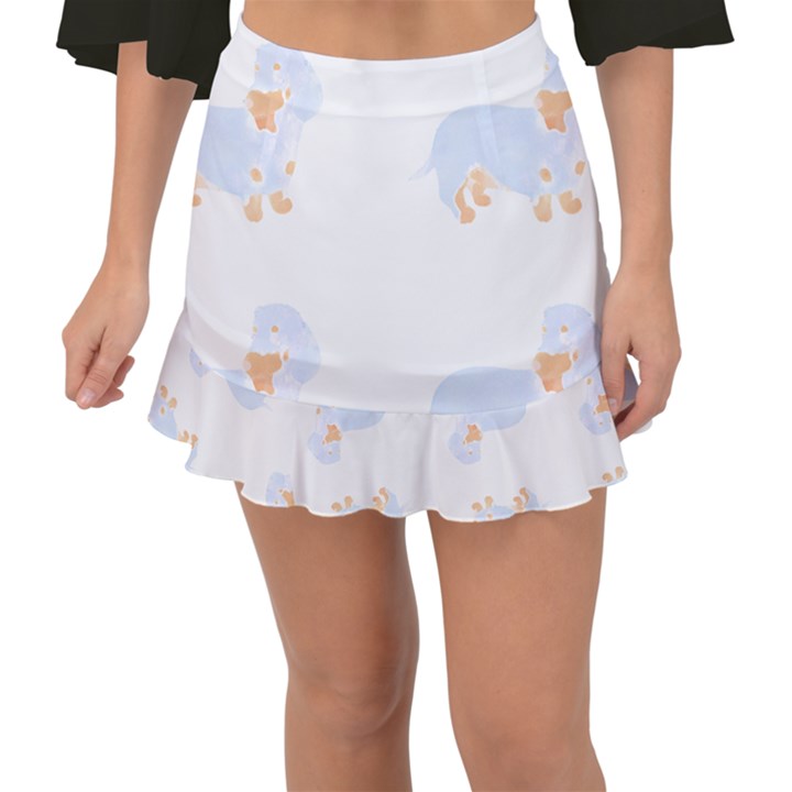 Dachshund Dog T- Shirt Dachshund Dog Pattern T- Shirt Fishtail Mini Chiffon Skirt