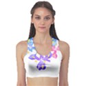 Daisies In Bloom T- Shirt Daisy Iris Heart Flower Floral Pattern Daisies T- Shirt Sports Bra View1