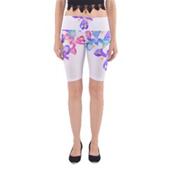 Daisies In Bloom T- Shirt Daisy Iris Heart Flower Floral Pattern Daisies T- Shirt Yoga Cropped Leggings by maxcute