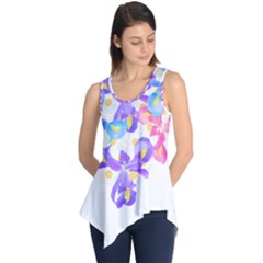 Daisies In Bloom T- Shirt Daisy Iris Heart Flower Floral Pattern Daisies T- Shirt Sleeveless Tunic by maxcute