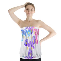 Daisies In Bloom T- Shirt Daisy Iris Heart Flower Floral Pattern Daisies T- Shirt Strapless Top by maxcute