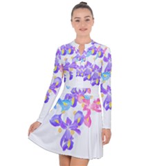 Daisies In Bloom T- Shirt Daisy Iris Heart Flower Floral Pattern Daisies T- Shirt Long Sleeve Panel Dress by maxcute