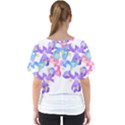 Daisies In Bloom T- Shirt Daisy Iris Heart Flower Floral Pattern Daisies T- Shirt V-Neck Dolman Drape Top View2