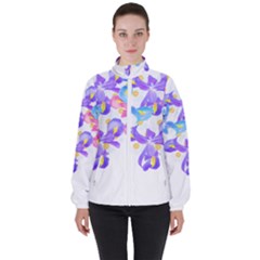 Daisies In Bloom T- Shirt Daisy Iris Heart Flower Floral Pattern Daisies T- Shirt Women s High Neck Windbreaker by maxcute