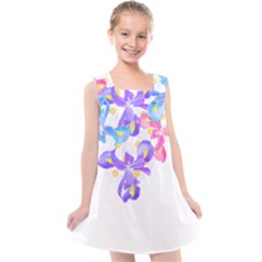 Daisies In Bloom T- Shirt Daisy Iris Heart Flower Floral Pattern Daisies T- Shirt Kids  Cross Back Dress by maxcute