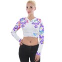 Daisies In Bloom T- Shirt Daisy Iris Heart Flower Floral Pattern Daisies T- Shirt Long Sleeve Cropped Velvet Jacket View1