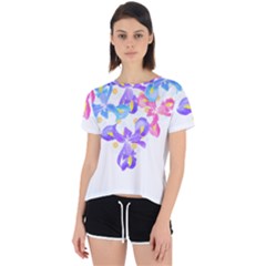 Daisies In Bloom T- Shirt Daisy Iris Heart Flower Floral Pattern Daisies T- Shirt Open Back Sport Tee by maxcute