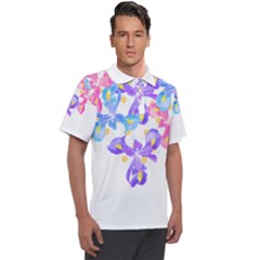 Daisies In Bloom T- Shirt Daisy Iris Heart Flower Floral Pattern Daisies T- Shirt Men s Polo Tee by maxcute