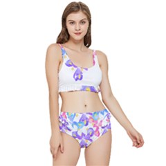 Daisies In Bloom T- Shirt Daisy Iris Heart Flower Floral Pattern Daisies T- Shirt Frilly Bikini Set by maxcute