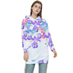 Daisies In Bloom T- Shirt Daisy Iris Heart Flower Floral Pattern Daisies T- Shirt Women s Long Oversized Pullover Hoodie by maxcute