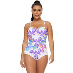 Daisies In Bloom T- Shirt Daisy Iris Heart Flower Floral Pattern Daisies T- Shirt Retro Full Coverage Swimsuit by maxcute