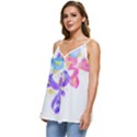 Daisies In Bloom T- Shirt Daisy Iris Heart Flower Floral Pattern Daisies T- Shirt Casual Spaghetti Strap Chiffon Top View2