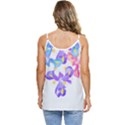 Daisies In Bloom T- Shirt Daisy Iris Heart Flower Floral Pattern Daisies T- Shirt Casual Spaghetti Strap Chiffon Top View4