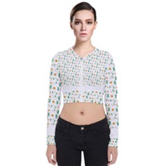 Daisy Flower T- Shirt Daisy Seamless Pattern - Daisy Flower, Floral Pattern T- Shirt Long Sleeve Zip Up Bomber Jacket by maxcute