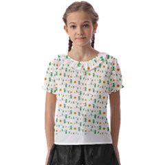 Daisy Flower T- Shirt Daisy Seamless Pattern - Daisy Flower, Floral Pattern T- Shirt Kids  Frill Chiffon Blouse by maxcute