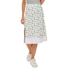 Daisy Flower T- Shirt Daisy Seamless Pattern - Daisy Flower, Floral Pattern T- Shirt Midi Panel Skirt by maxcute