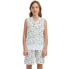 Daisy Flower T- Shirt Daisy Seamless Pattern - Daisy Flower, Floral Pattern T- Shirt Kids  Basketball Mesh Set