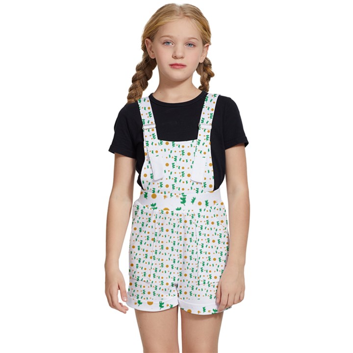 Daisy Flower T- Shirt Daisy Seamless Pattern - Daisy Flower, Floral Pattern T- Shirt Kids  Short Overalls