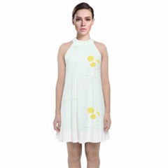 Dandelions T- Shirt In The Weeds T- Shirt Velvet Halter Neckline Dress  by maxcute