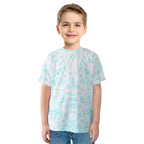 Deep Sea T- Shirt Deep Sea Food Chain Pattern (white) T- Shirt Kids  Sport Mesh Tee by maxcute