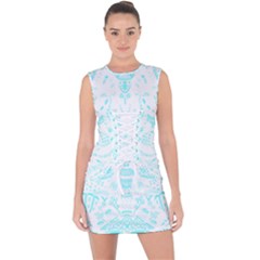 Deep Sea T- Shirt Deep Sea Food Chain Pattern (white) T- Shirt Lace Up Front Bodycon Dress by maxcute