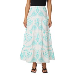 Deep Sea T- Shirt Deep Sea Food Chain Pattern (white) T- Shirt Tiered Ruffle Maxi Skirt