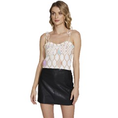 Diamond T- Shirt Colorful Diamond Roster T- Shirt Flowy Camisole Tie Up Top