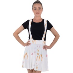 Doberman Pinscher T- Shirt Doberman Pinscher Dog Pattern T- Shirt (3) Velvet Suspender Skater Skirt by maxcute