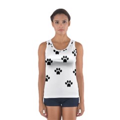 Dog Paw Print T- Shirt Paw Pattern 6 Sport Tank Top  by maxcute