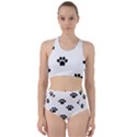 Dog Paw Print T- Shirt Paw Pattern 6 Racer Back Bikini Set View1