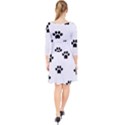 Dog Paw Print T- Shirt Paw Pattern 6 Quarter Sleeve Front Wrap Dress View2