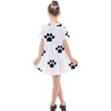 Dog Paw Print T- Shirt Paw Pattern 6 Kids  Short Sleeve Shirt Dress View2