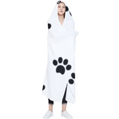 Dog Paw Print T- Shirt Paw Pattern 6 Wearable Blanket by maxcute