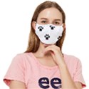 Dog Paw Print T- Shirt Paw Pattern 6 Fitted Cloth Face Mask (Adult) View1