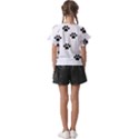 Dog Paw Print T- Shirt Paw Pattern 6 Kids  Cut Out Flutter Sleeves View2