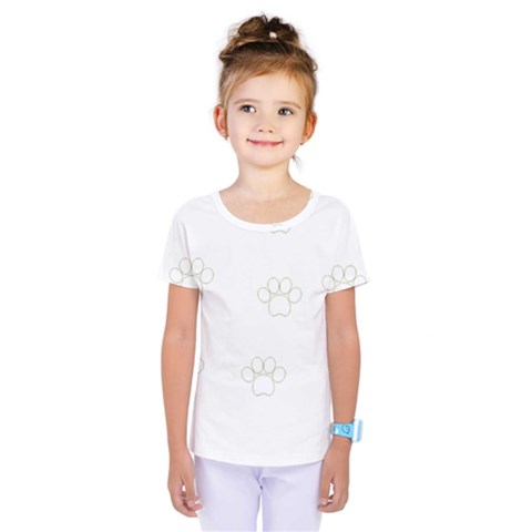 Dog Paw Print T- Shirt Paw Pattern T- Shirt Kids  One Piece Tee by maxcute