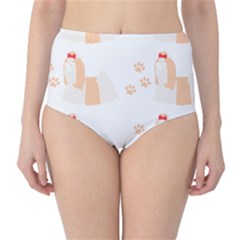 Dog Shih Tzu T- Shirtshih Tzu Dog Pattern T- Shirt Classic High-waist Bikini Bottoms by maxcute