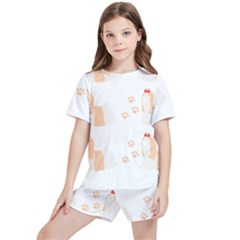 Dog Shih Tzu T- Shirtshih Tzu Dog Pattern T- Shirt Kids  Tee And Sports Shorts Set by maxcute