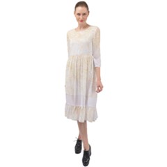 Dry Grass Texture T- Shirt Dry Grass Texture T- Shirt Ruffle End Midi Chiffon Dress by maxcute