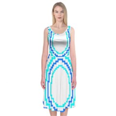 Easter Eggs T- Shirt Easter Egg Design T- Shirt Midi Sleeveless Dress by maxcute