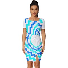 Easter Eggs T- Shirt Easter Egg Design T- Shirt Fitted Knot Split End Bodycon Dress