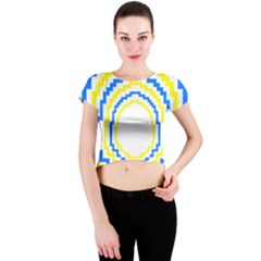 Easter Eggs T- Shirt Easter Eggs Pattern T- Shirt Crew Neck Crop Top by maxcute