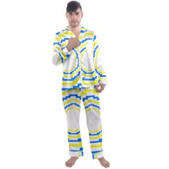 Easter Eggs T- Shirt Easter Eggs Pattern T- Shirt Men s Long Sleeve Satin Pajamas Set by maxcute