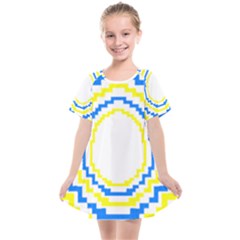 Easter Eggs T- Shirt Easter Eggs Pattern T- Shirt Kids  Smock Dress by maxcute