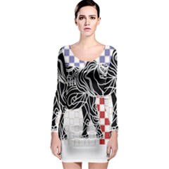 Elephant Art T- Shirtelephant T- Shirt Long Sleeve Bodycon Dress by maxcute