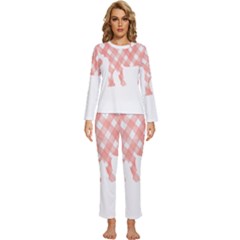 Elephant T- Shirt Pink Elephant T- Shirt Womens  Long Sleeve Lightweight Pajamas Set