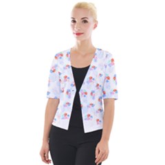 Exotic Flowers T- Shirt Modern Exotic Tropical Jungle Pattern T- Shirt Cropped Button Cardigan by maxcute