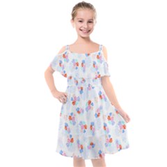 Exotic Flowers T- Shirt Modern Exotic Tropical Jungle Pattern T- Shirt Kids  Cut Out Shoulders Chiffon Dress by maxcute