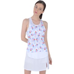 Exotic Flowers T- Shirt Modern Exotic Tropical Jungle Pattern T- Shirt Racer Back Mesh Tank Top